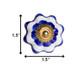 1.5" X 1.5" X 1.5" White Blue And Gold  Knobs 12 Pack