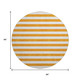 8' Orange And Ivory Striped Washable Round Rug With UV Protection