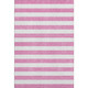 5' X 8' Pink And Ivory Striped Washable Area Rug With UV Protection