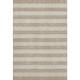 8' X 10' Beige And Taupe Striped Washable Area Rug With UV Protection