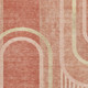 10' X 14' Salmon And Beige Geometric Washable Area Rug With UV Protection