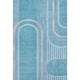 9' X 12' Teal And Khaki Geometric Washable Area Rug With UV Protection
