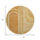 8' Terra Cotta And Gold Geometric Washable Round Rug With UV Protection