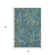 3' X 5' Navy Blue Green And Gold Paisley Distressed Washable Area Rug With UV Protection