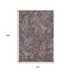 10' X 14' Purple Green And Blue Paisley Washable Area Rug With UV Protection