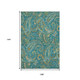 9' X 12' Teal Green And Gold Paisley Distressed Washable Area Rug With UV Protection