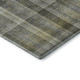 8' X 10' Gray And Gold Plaid Washable Area Rug With UV Protection