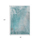 8' X 10' Teal And Gray Abstract Washable Area Rug With UV Protection