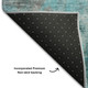 9' X 12' Teal And Gray Abstract Washable Area Rug With UV Protection