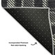 10' X 14' Black And Ivory Plaid Washable Area Rug With UV Protection