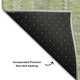 10' X 14' Green And Gray Plaid Washable Area Rug With UV Protection