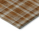 3' X 5' Rust And Ivory Plaid Washable Area Rug With UV Protection