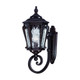 23" Black And Clear Metal and Glass Flush Mounted Sconce