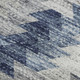 10' X 14' Blue Ivory And Gray Geometric Washable Area Rug With UV Protection