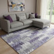 9' X 12' Purple Ivory And Gray Geometric Washable Area Rug With UV Protection