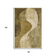 8' X 10' Brown And Beige Abstract Washable Area Rug With UV Protection