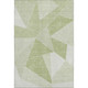 8' X 10' Artichoke Green And Ivory Geometric Washable Area Rug With UV Protection