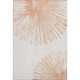 9' X 12' Salmon And Ivory Abstract Washable Area Rug With UV Protection