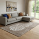 10' X 14' Chocolate And Ivory Abstract Washable Area Rug With UV Protection