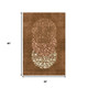 3' X 5' Chili Red And Ivory Abstract Washable Area Rug With UV Protection