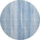 8' Sky Blue And Ivory Striped Washable Round Rug With UV Protection