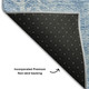 10' X 14' Sky Blue And Ivory Striped Washable Area Rug With UV Protection