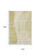 10' X 14' Gold And Beige Abstract Washable Area Rug With UV Protection