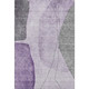 5' X 8' Purple Gray And Ivory Abstract Washable Area Rug With UV Protection