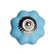 Set of Twelve Blue And Silver Ceramic Drawer Pull Knobs