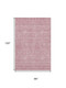8' X 10' Blush And Ivory Floral Washable Area Rug With UV Protection