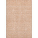 8' X 10' Peach And Ivory Floral Washable Area Rug With UV Protection