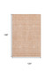 10' X 14' Peach And Ivory Floral Washable Area Rug With UV Protection