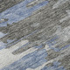 10' X 14' Blue Gray And Ivory Abstract Washable Area Rug With UV Protection