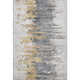 9' X 12' Ivory Gold And Gray Abstract Washable Area Rug With UV Protection