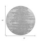 8' Silver And Gray Abstract Washable Round Rug With UV Protection
