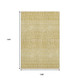 9' X 12' Gold And Ivory Tribal Washable Area Rug With UV Protection