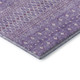 8' Lavender And Ivory Tribal Washable Round Rug With UV Protection