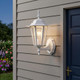White Glass Lantern Wall Light