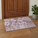 3' X 5' Plum And Ivory Floral Washable Area Rug With UV Protection