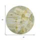 8' Sage Gold And Ivory Floral Washable Round Rug With UV Protection
