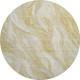 8' Gold And Ivory Abstract Washable Round Rug With UV Protection