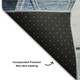 3' X 5' Blue Gray And Ivory Geometric Washable Area Rug With UV Protection