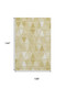 9' X 12' Gold And Ivory Geometric Washable Area Rug With UV Protection