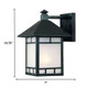 Petite Matte Black Frosted Glass Lantern Wall Light