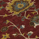 9' X 12' Burgundy Gold And Gray Floral Washable Indoor Outdoor Area Rug