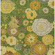 9' X 12' Fern Green Gold And Beige Floral Washable Indoor Outdoor Area Rug