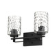 10" Black And Clear Metal Vanity Flush Mounted Sconce