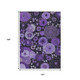 10' X 14' Purple And Black Floral Washable Indoor Outdoor Area Rug