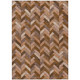 10' X 14' Copper And Rust Geometric Washable Indoor Outdoor Area Rug