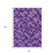 5' X 8' Purple And Ivory Geometric Washable Indoor Outdoor Area Rug